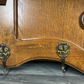 Coat Rack Antique French Oak Carved Wall Coat Hanger 5 Brass Hooks LOT 3506