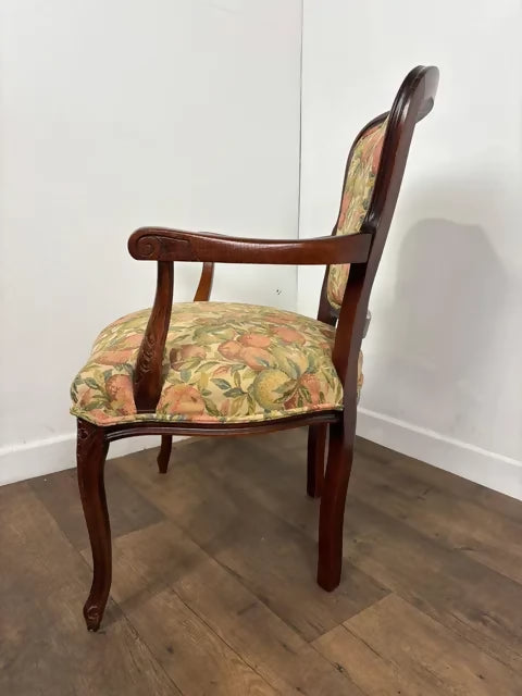 Reproduction French Style Upholstered Arm Chair
