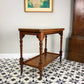 Edwardian Mahogany Card Game Table Baize Top on Porcelain Castors