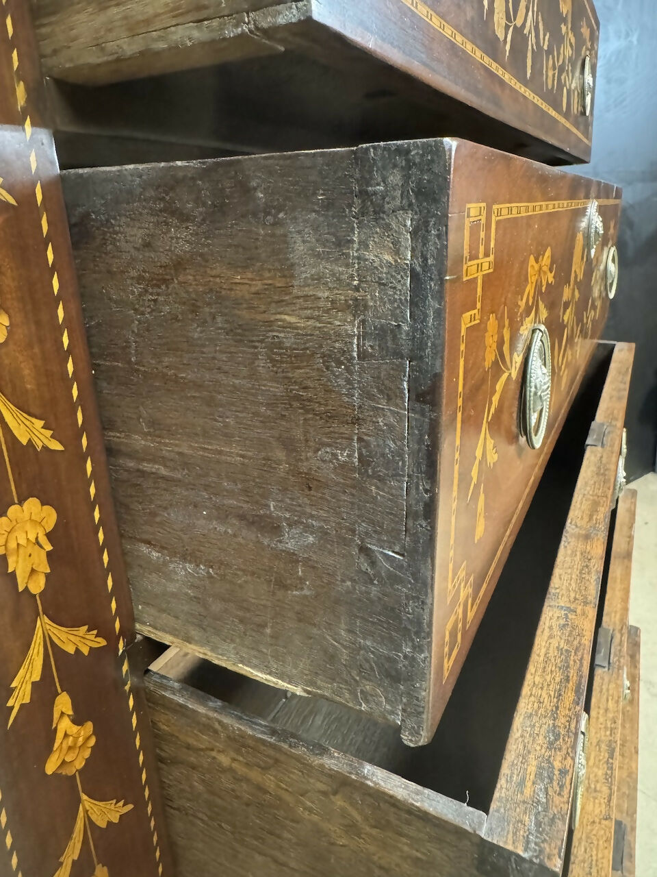 Stunning 18th Century Dutch Marquetry Chest of Drawers
