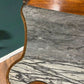 Victorian Mahogany Serpentine Front Console Table With Marble Topz