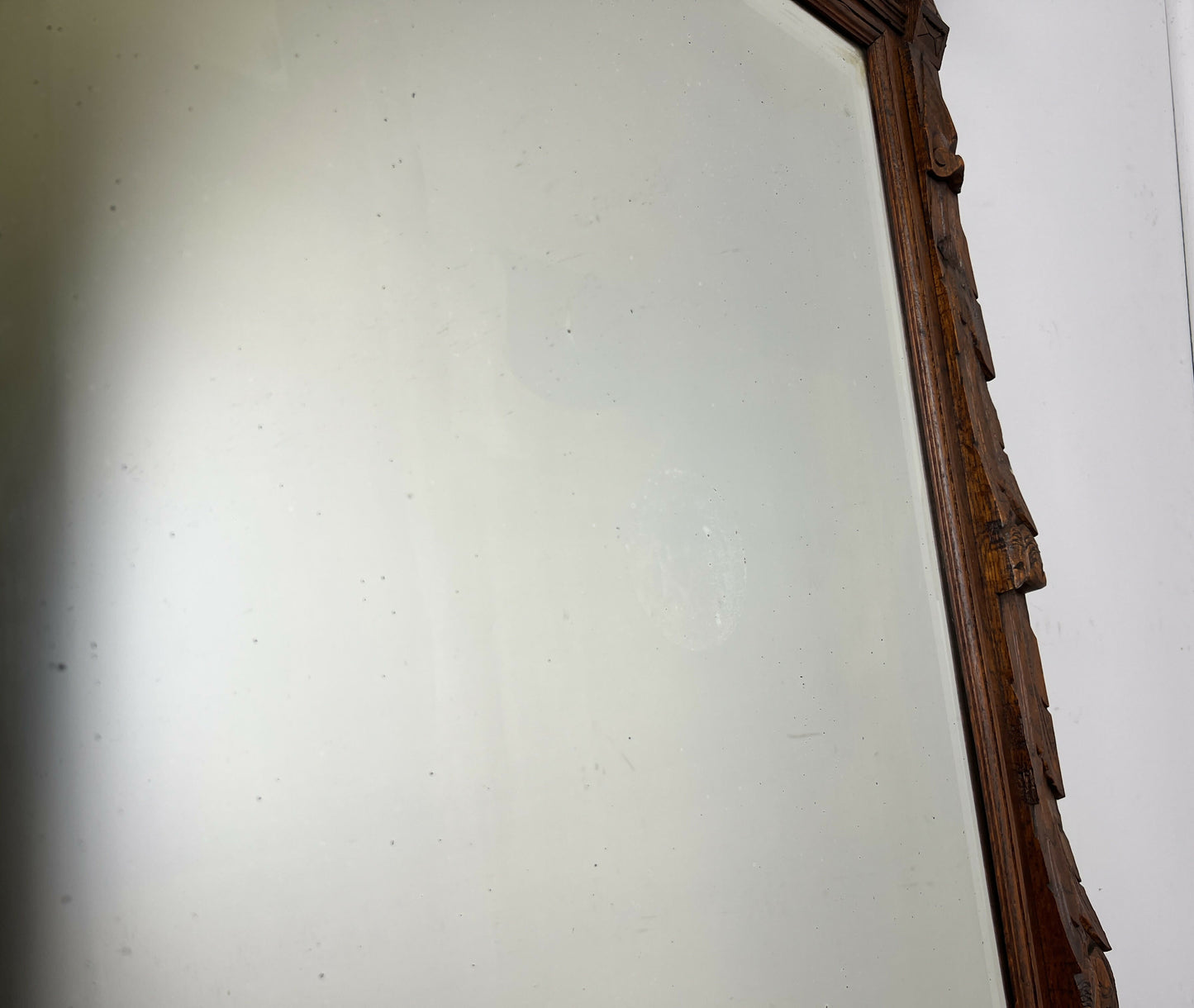 Mirror Antique French Oak Wall Mirror Home Decor Carved Wall Frame LOT 6371