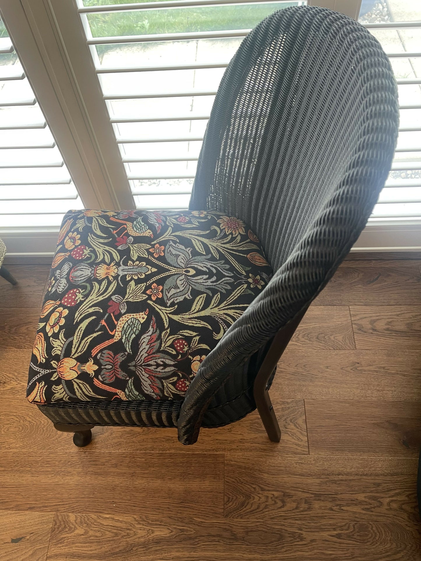 Occasional chair upcycled Lloyd loom mid century chic