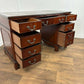 Reproduction Mahogany Twin Pedestal Knee Hole Desk