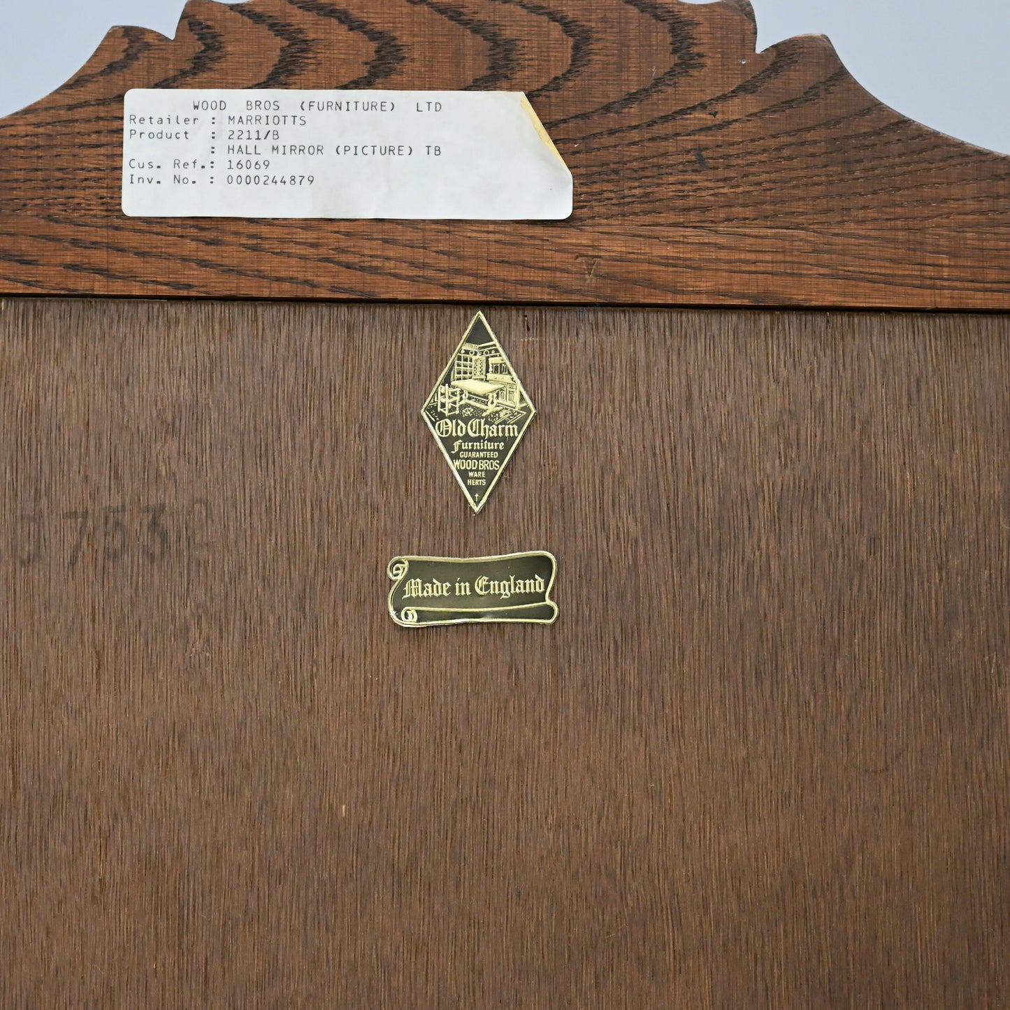 Old Charm Oak Framed Wall Mirror Heavy 80cm x 52cm Light Oak FREE Delivery*. SBR9889/0912D