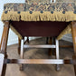 Set of Four Vintage Oak Upholstered Dining Chairs