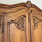 Wardrobe Vintage French Louis XVI Style Oak Four Door Mirrored Armoire LOT 4901