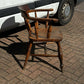 Victorian Vintage Fireside Armchair, Turned Legs.