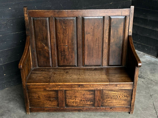 Antique Country Oak Bench, 1700s