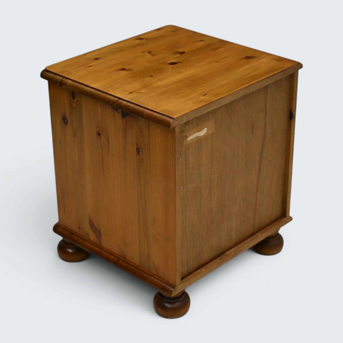 Pine Bedside Cabinet Knotted Pine Drawer Bun Feet Ducal Style FREE UK Delivery