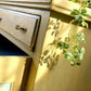 Sideboard Cupboard Yellow with Blue Roses