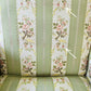 A Pair of French, Louis XVI Bergere Armchairs. Upholstered in French Embroidered Silk Upholstery Fabric