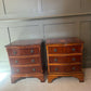 Pair Vintage Bedside Chests Antique Style 3 Drawer Vgc