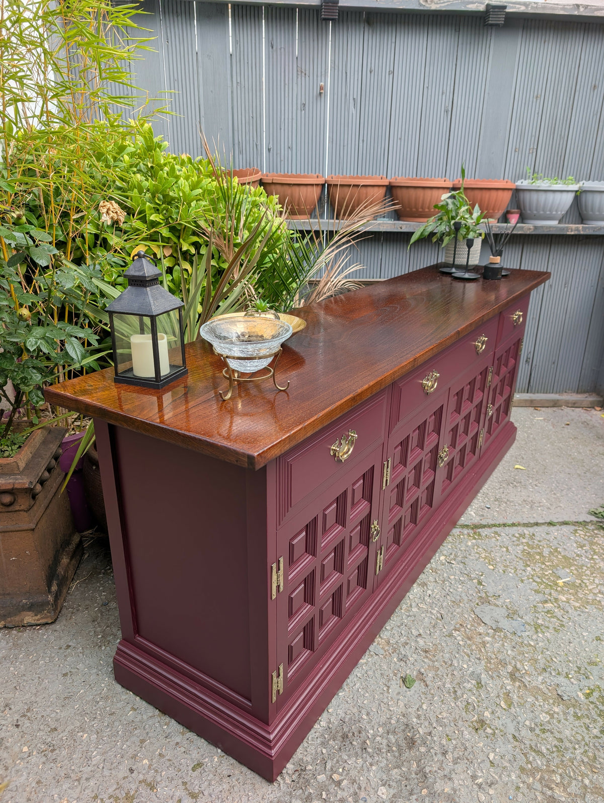 Stunning Solid Oak Carved Younger Toledo Sideboard