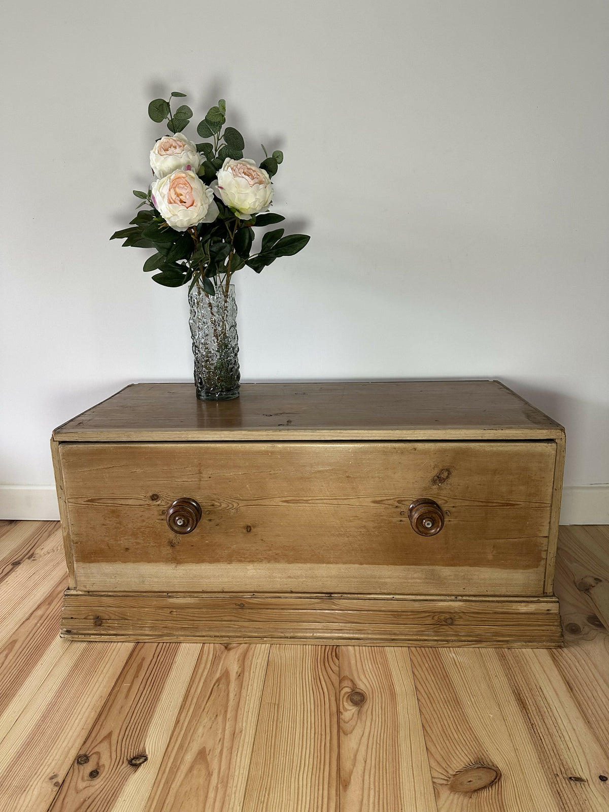 Antique Pine Pule Chest Stripped Rustic Pine Blanket Box