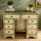 White green ethereal boho writing office desk