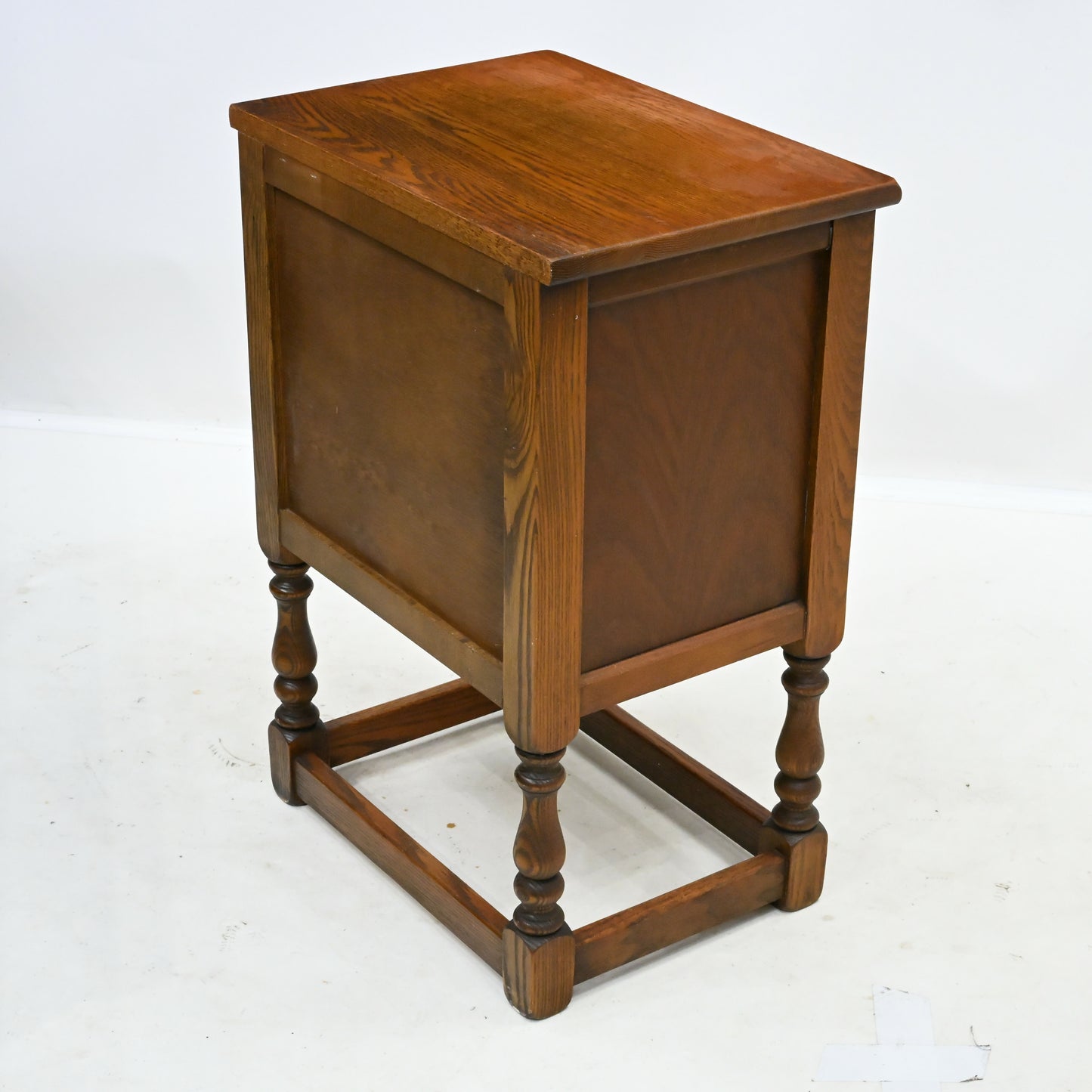 Old Charm Pedestal Cupboard Cabinet Linenfold Doors Tudor Brown FREE UK DELIVERY. SBR10924/0909E