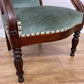 Armchair Antique French Style Walnut Upholstered Seat Carved Chair LOT 6286