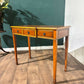 Reproduction Yew Wood Breakfront Console Table66