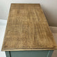 Vintage Chest of Drawers Stripped Oak Top Art Sage Green Upcycled Compact Size