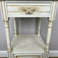 Bedside Table Antique French Style Marble Top Oak Cabinet Nightstand LOT 6224