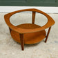 Mid Century Teak Astro Style Coffee Table with Glass Top