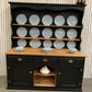 Painted Black upcycled Pine country farmhouse large 2 DOOR Welsh Dresser.