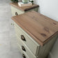 Pair of Vintage Wooden 3 Drawers Bedside Tables, in Sage Green