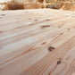 Restored Rectangular Pine Dining Table – Sanded Timber Top & Teal Painted Legs