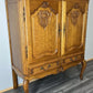 Cabinet Vintage French Louis XVI Oak Carved Cupboard with 2 Drawers LOT 4460