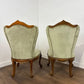 Pair Of Reproduction Upholstered Bedroom Chairs