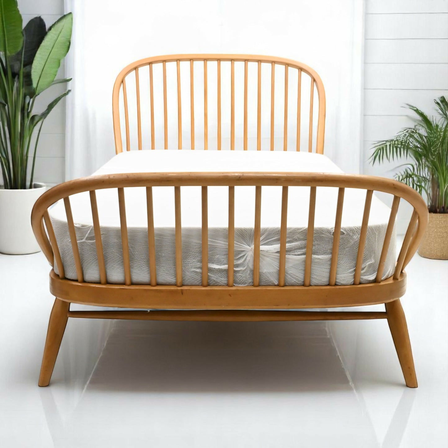 Ercol Windsor Single Bed & Mattress Light Finish Model 358 FREE UK Delivery*