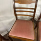 Reproduction Set Of Four Mahogany Inlaid Dining Chairs – Salmon Pink Upholstery