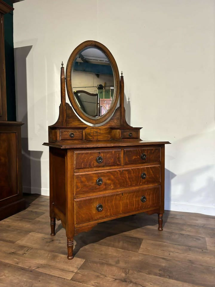 Edwardian Oak Dressing Table9