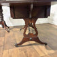 Vintage Mahogany Drop-Leaf Coffee Table with Tooled Leather Top