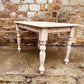 Stripped Pine Farmhouse Dining Table | Solid Wood Country Kitchen Table | Turned Legs Rustic Cottage Table