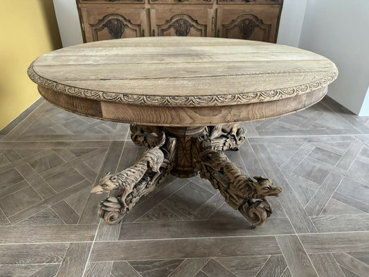 Wonderful French Oak Hunting Centre Table