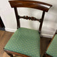 Victorian Set of Four Mahogany Slat Back Dining Chairs – Carved Backs, Turned Legs