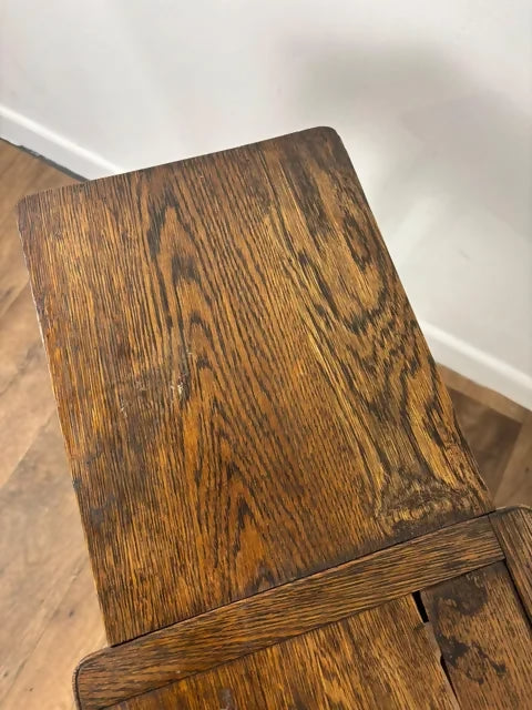 Vintage Oak Bobbin Turned Reading Table