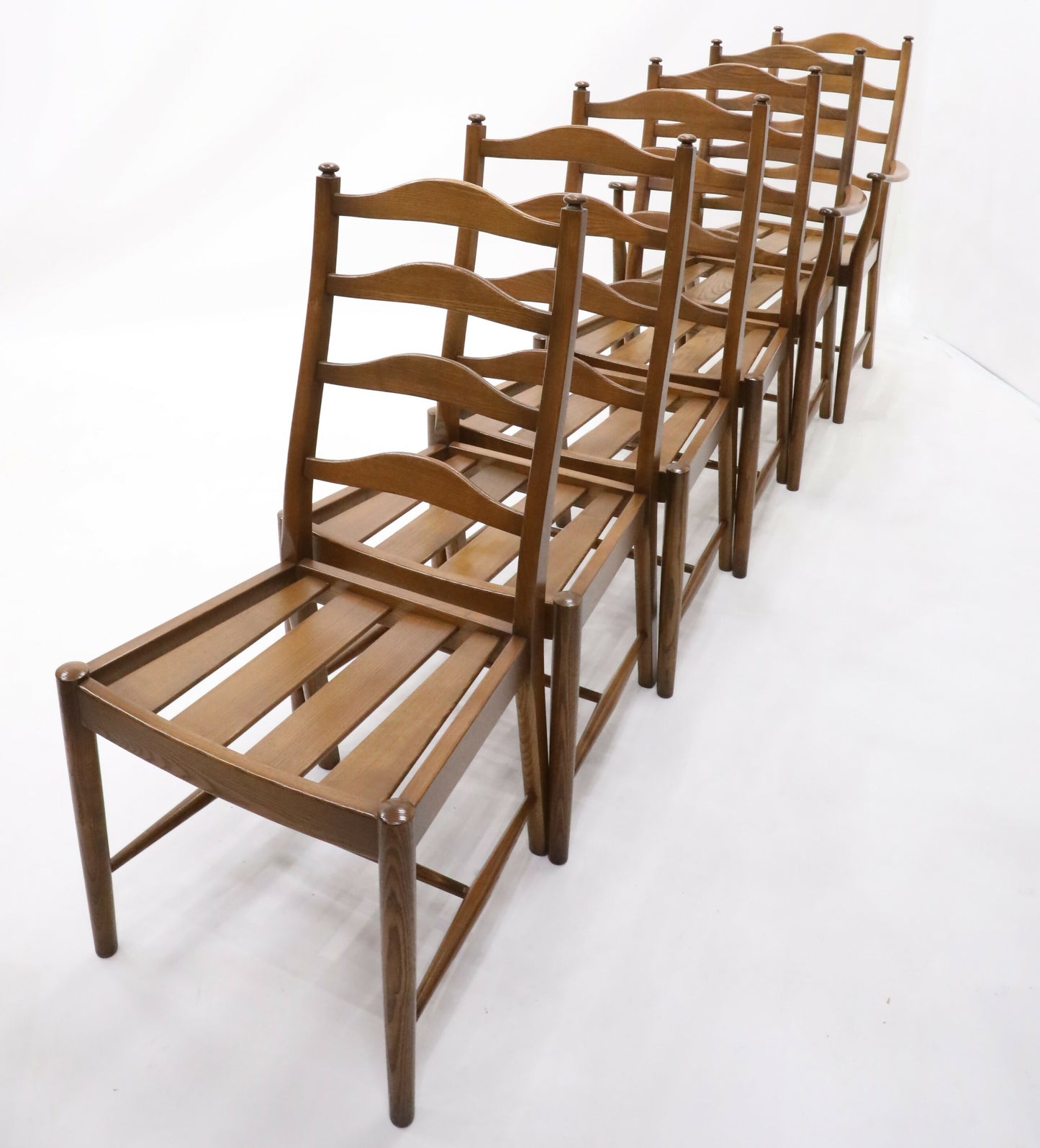 6 Ercol Dining Chairs Model 823 Ladder Back Golden Dawn FREE UK Delivery*. SBR9578/2009D