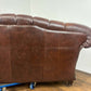 Thomas Lloyd Brown Leather Chesterfield Style Sofa