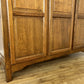 Wardrobe Vintage French Style Oak Triple Door Carved Armoire Cabinet LOT 6525