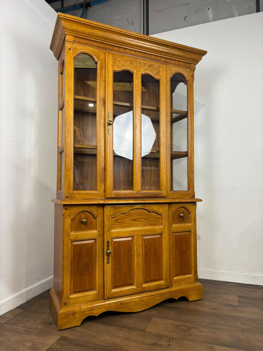 Contemporary Oak Glazed Display Cabinet