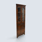 Old Charm Corner Display Cabinet with Leaded Glass Tudor Brown FREE UK Delivery*