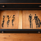 THE AFRICAN ASPECTS UPCYCLED - ONE-OFF FURNITURE ART “Echoes of Her” black, gold and copper bureau