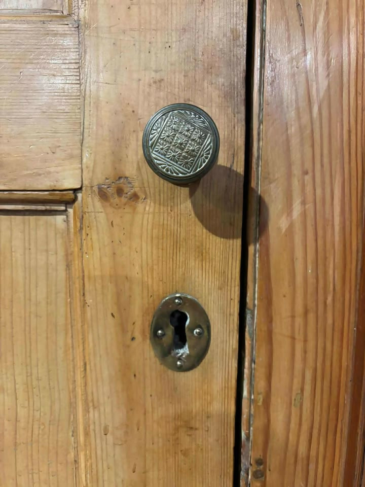 Victorian Stripped Pine Floor Standing Corner Cupboard c.1880