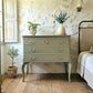 Vintage Louis Style Olympus Chest of Drawers | Upcycled in Sage Green & Gold