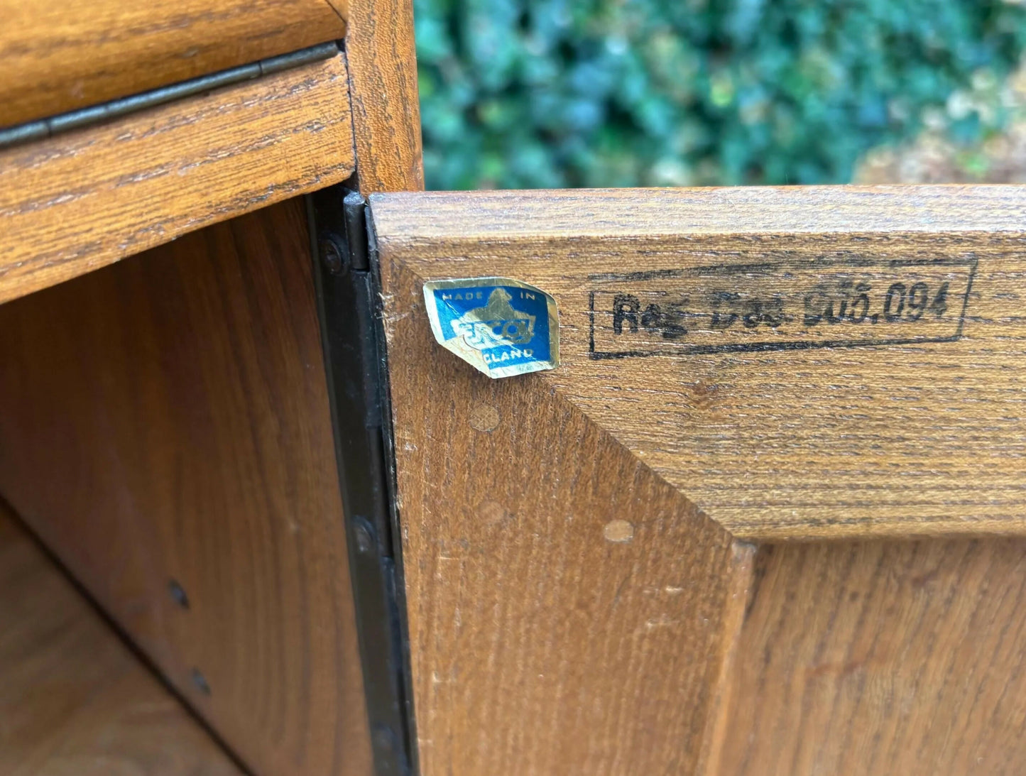Mid Century Ercol 469 Elm Bureau Drinks Cocktail Cabinet