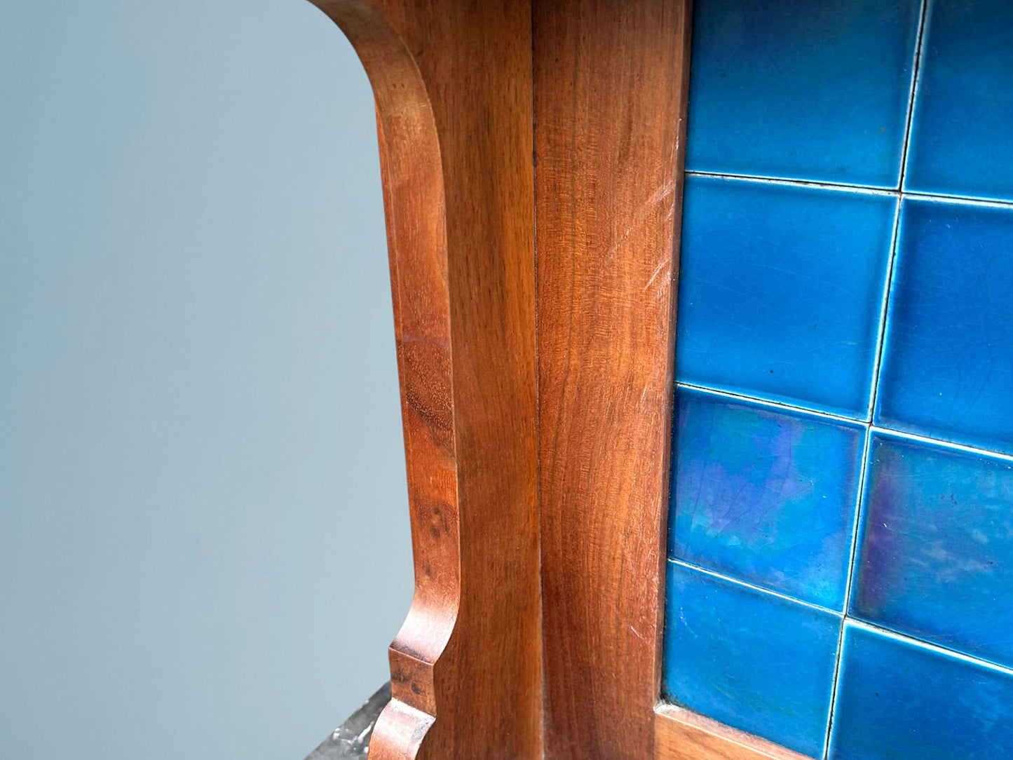 Edwardian Walnut Marble Top Washstand