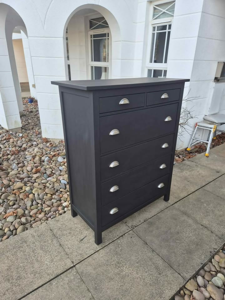 Stunning Large Black Chest Of Drawers